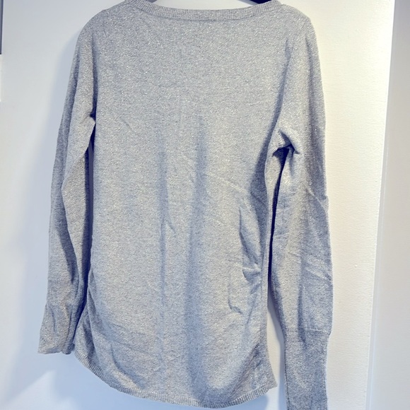 Silver Metallic Holiday Sweater Banana Republic EUC.
Size M - Picture 7 of 8